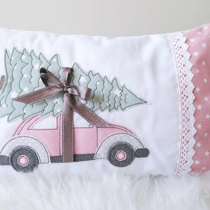 Embroidery file car with Christmas tree and Emil 13x18