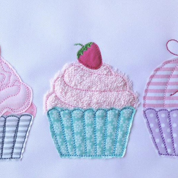 Stickdatei Cupcakes 10x10 Doodle Muffin Kuchen