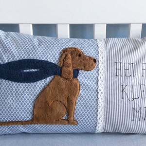 Stickdatei Ida mit Schal 13x18 Hund Doodle Hunde