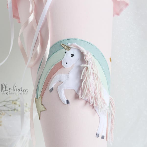Embroidery files set Pegasus and Unicorn Luna with rainbow 13x18