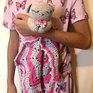 Teddy bear lovey, teddy bear blanket