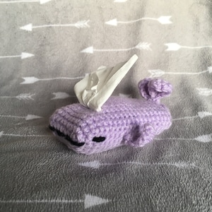 Whale pocket tissue holder, tissue cozy, tissue case, tissue cover