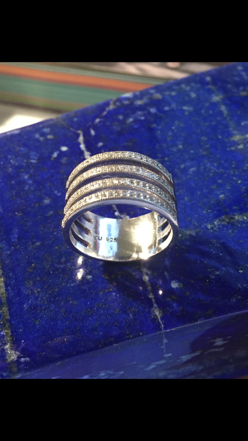 4 band bling ring Size 8 /& 34