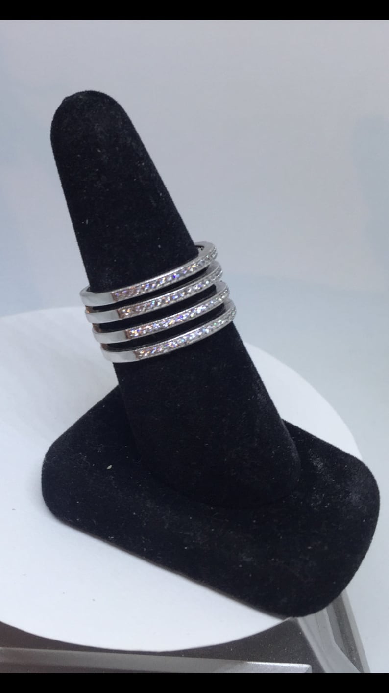 4 band bling ring Size 8 /& 34