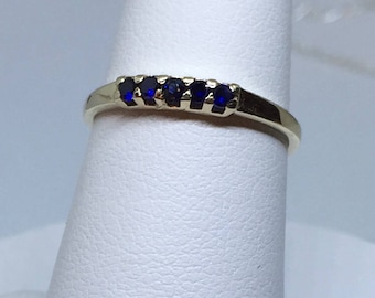 14 K Blue Sapphire Ring ( Free Shipping)