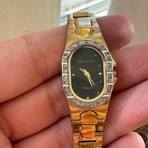 Vintage Pierre Cardin Gold Plated Watch with Tiny Diamonds | Working Condition | Pierre Cardin Watch | Vintage Watch
