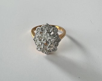 Elegante cocktailring met grove zirkonia&#39;s - vintage-geïnspireerde statementsieraden voor dames