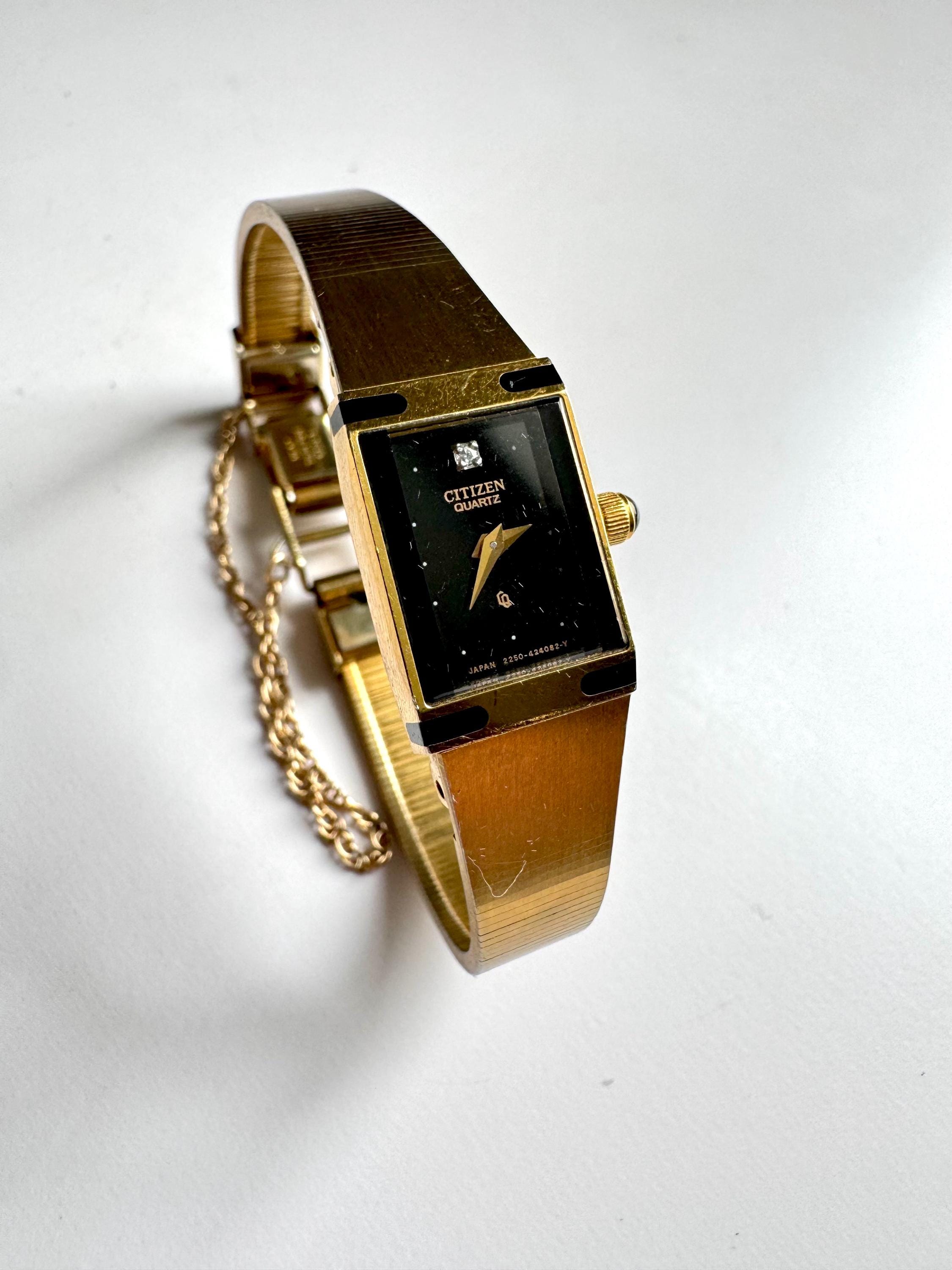Vintage Citizen Gold-plated Watch | Stainless Steel Band 