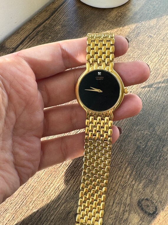 Vintage Gold Plated Citizen Watch with Diamond | … - image 2