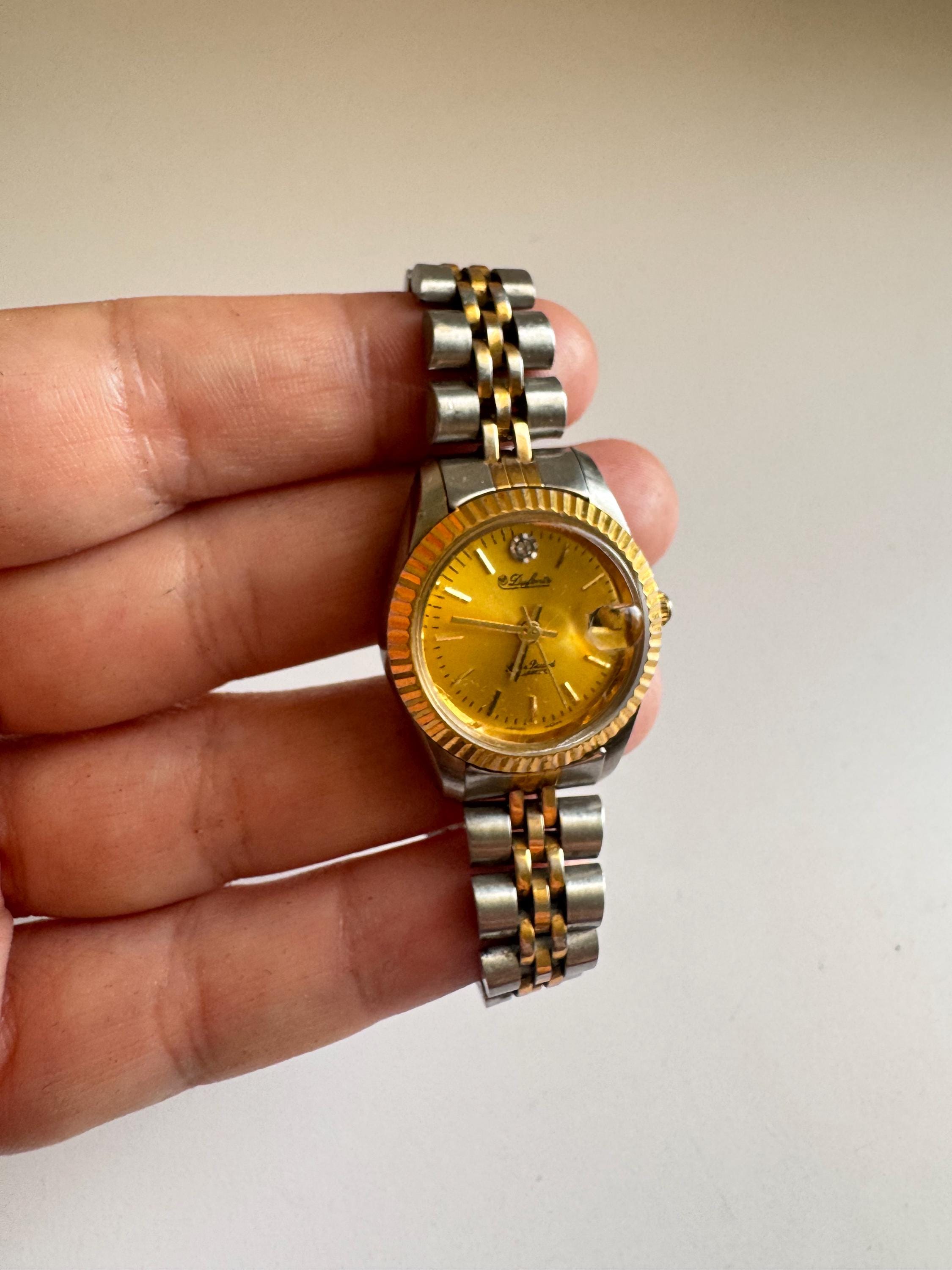 Vintage Dufonte by Lucien Picard Diamond Date Watch With 