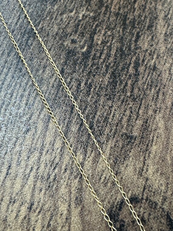 Thin 14k Gold Link Chain | 14k Yellow Gold Chain … - image 2