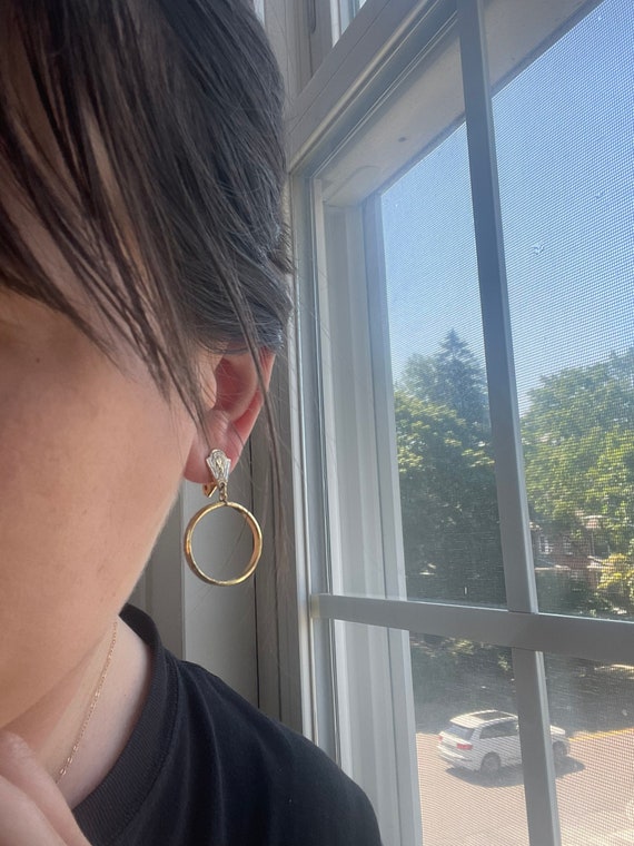 Damascene Clip On Hoop Earrings | Damascene Earri… - image 9