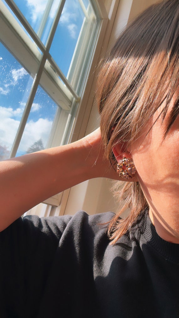 Swarovski Rhinestone Clip On Earrings | Clip On E… - image 2