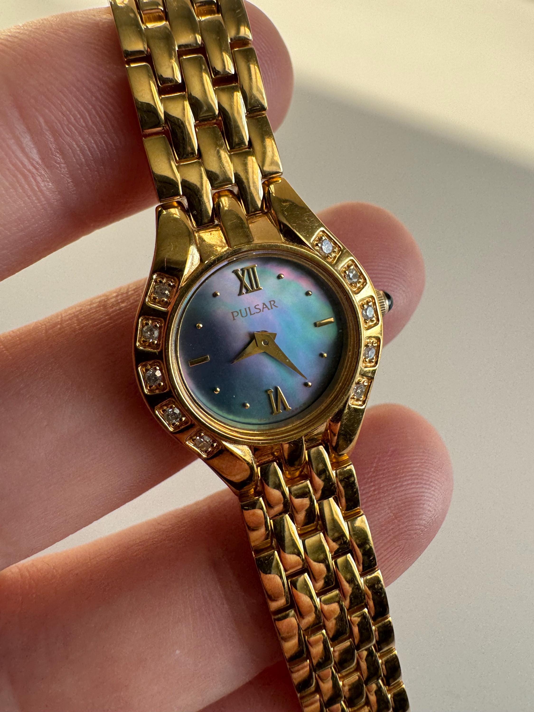 Gold Watch Pulsar Diamond - Etsy display picture 3