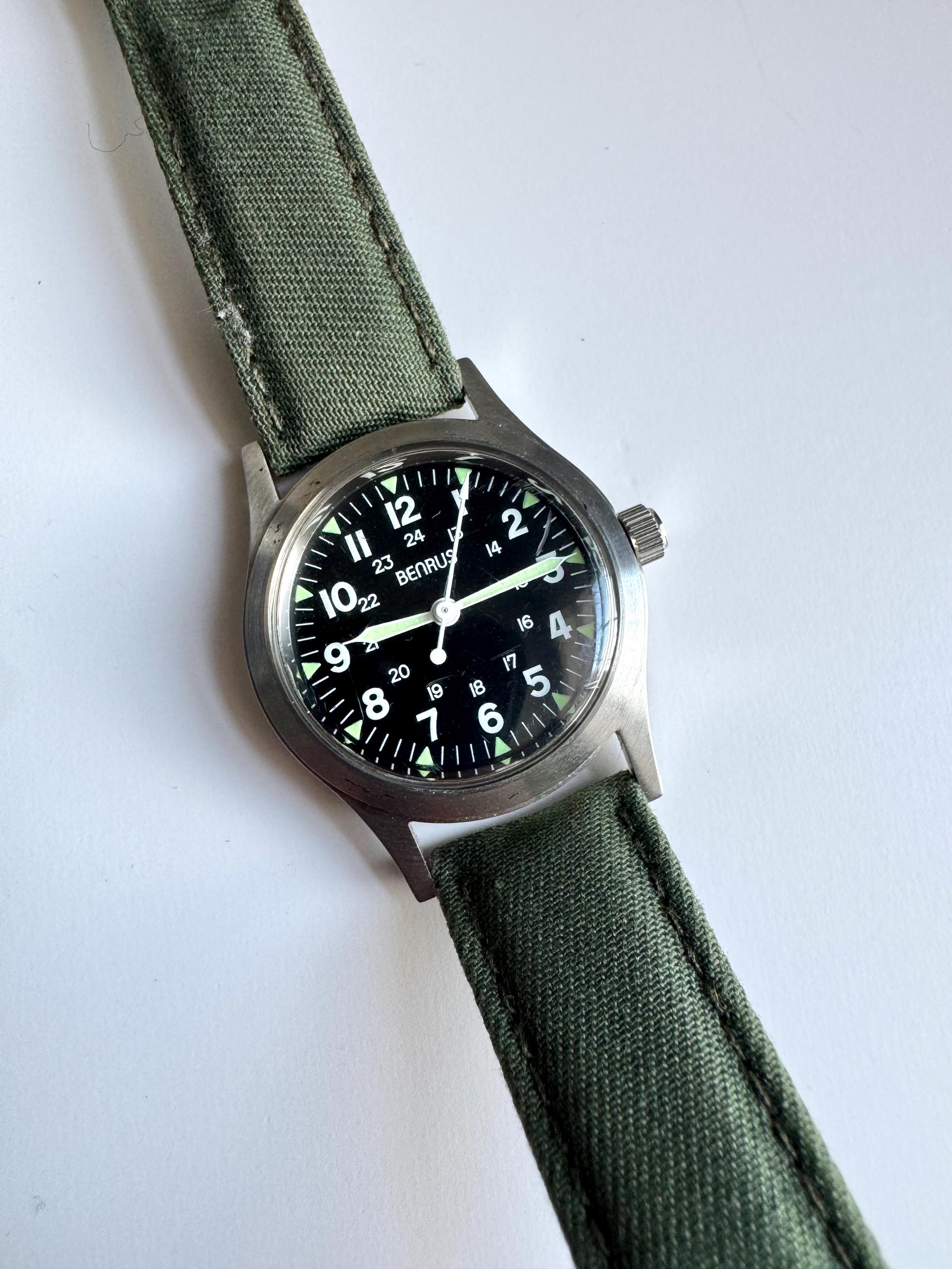 Vintage Benrus MIL-W-46374 Field Style Reissue Watch 33mm General
