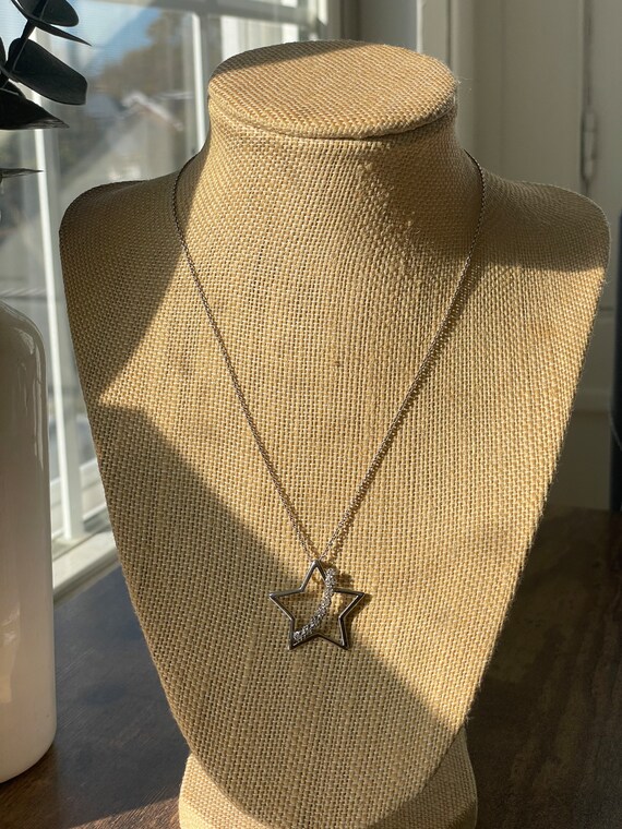 Vintage Sterling Silver Star Necklace | 925 Sterl… - image 3