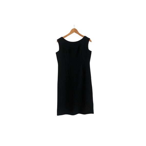 70s Black Wool Crepe Dress | Norman Norell Dress |