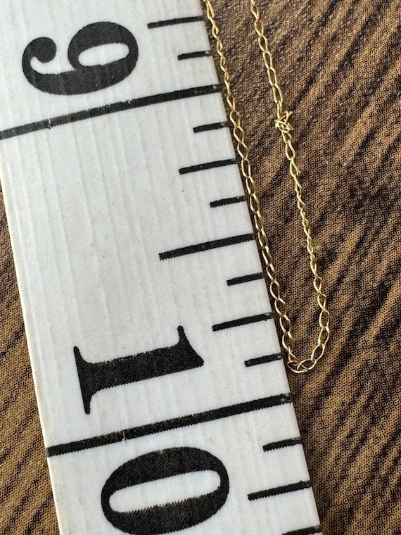 Thin 14k Gold Link Chain | 14k Yellow Gold Chain … - image 5