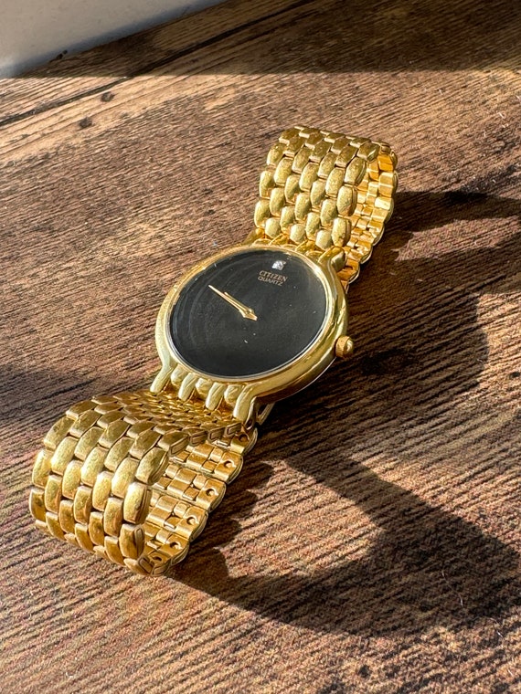 Vintage Gold Plated Citizen Watch with Diamond | … - image 5