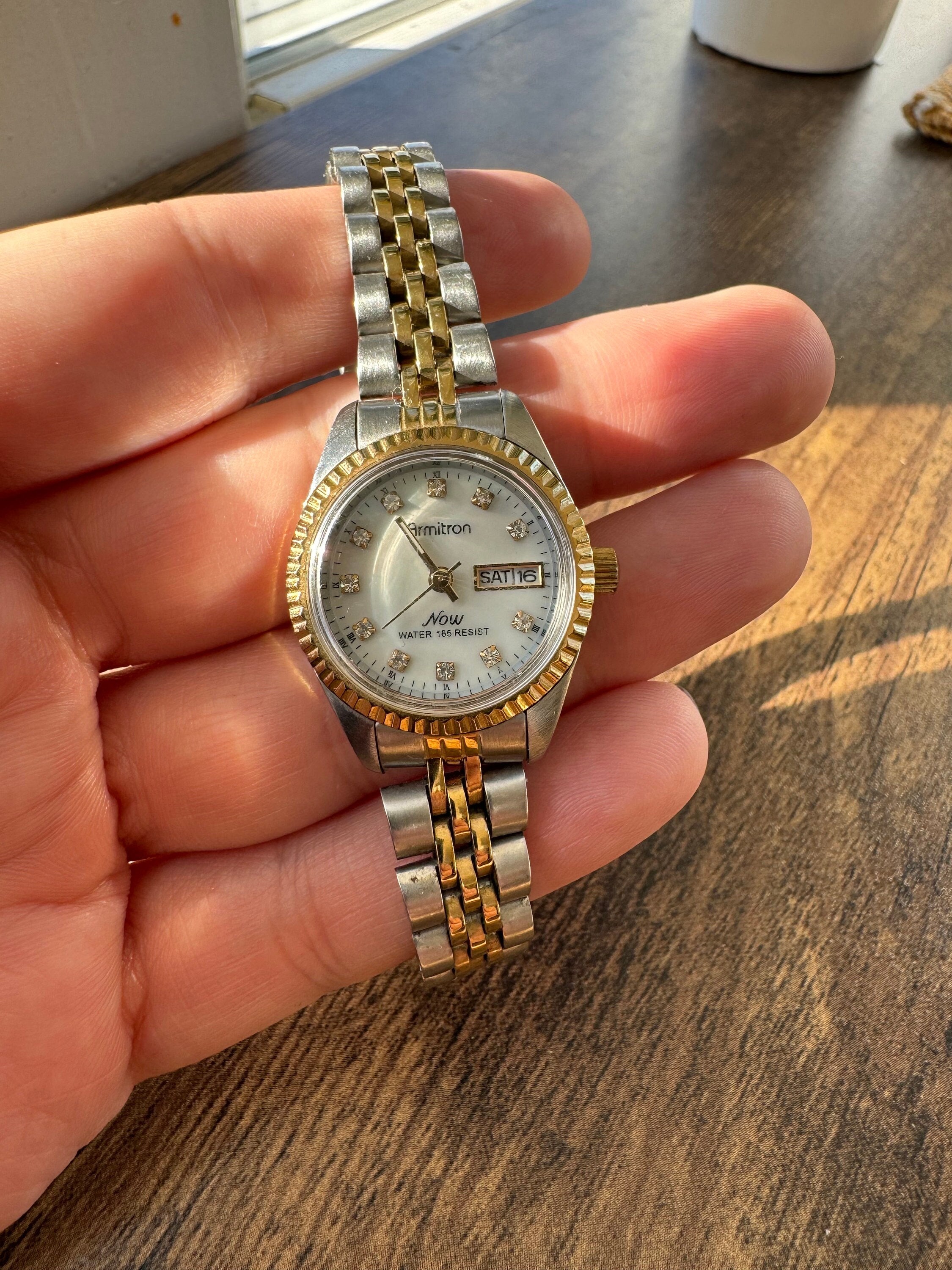 Armitron swarovski 2025 crystal watch
