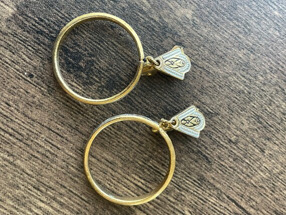 Damascene Clip On Hoop Earrings | Damascene Earri… - image 4