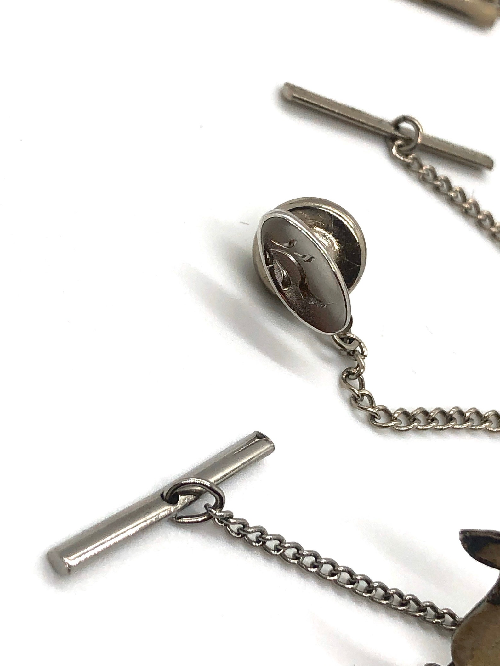 Tie Tack Gift Set Mens Tie Tack Silver Tie Tacks Mens Etsy