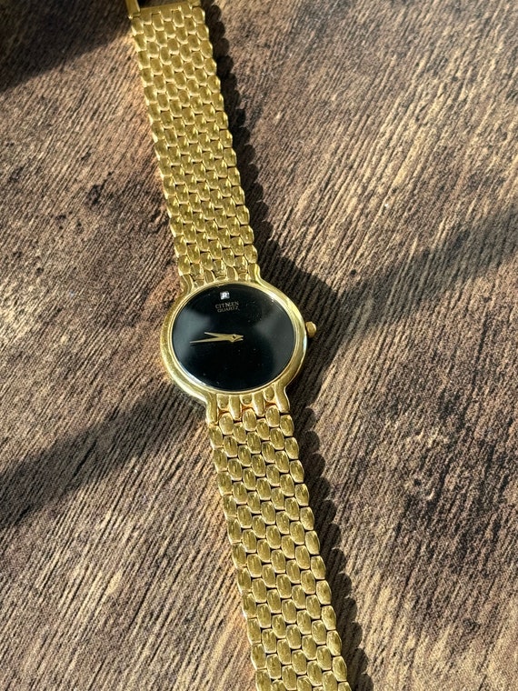 Vintage Gold Plated Citizen Watch with Diamond | … - image 1