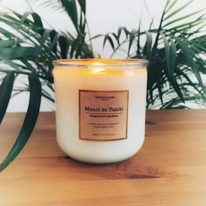Geparfumeerde sojawaskaars Monoï de Tahiti | Zelfliefde | Zelfzorg | Mindfullness | Speciaal cadeau voor jezelf | Zelfverwennerij | Verwen jezelf