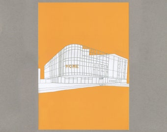 Manchester's Home A4 Illustrated Print