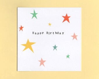 Starry Happy Birthday Card