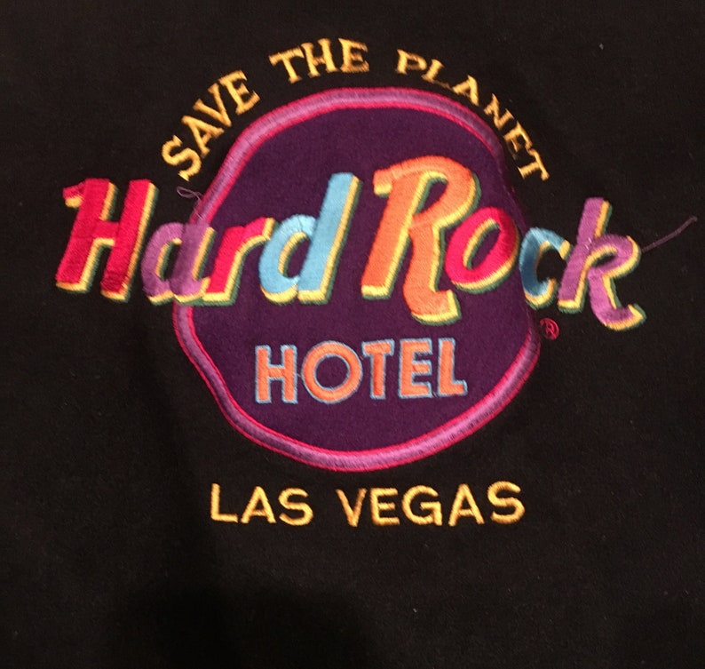 Vintage Hard Rock Cafe Jacket Leather Sleeves Las Vegas Image 0