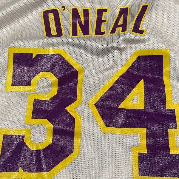 Maillot Des Lakers Signé Shaquille O'Neal - Violet Encadré, Authentifié Beckett, Pièce Collector NBA