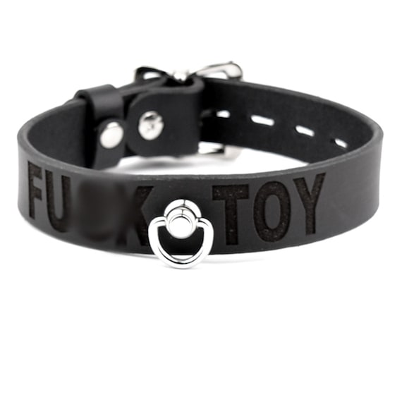 Custom Engraved Leather Collar | Kink BDSM Pet Play Choker