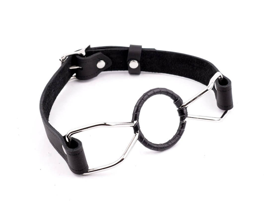Locking Leather & Steel Open Mouth Gag Handcrafted BDSM Etsy