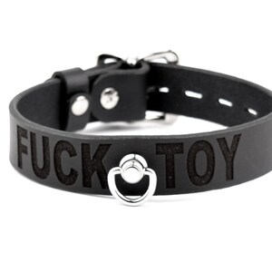 Personalisiertes Lederhalsband mit Gravur Kink BDSM Haustierspiel Choker Bild 2