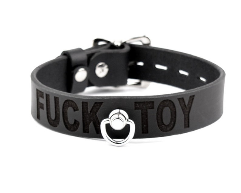 Personalisiertes Lederhalsband mit Gravur Kink BDSM Haustierspiel Choker Bild 2