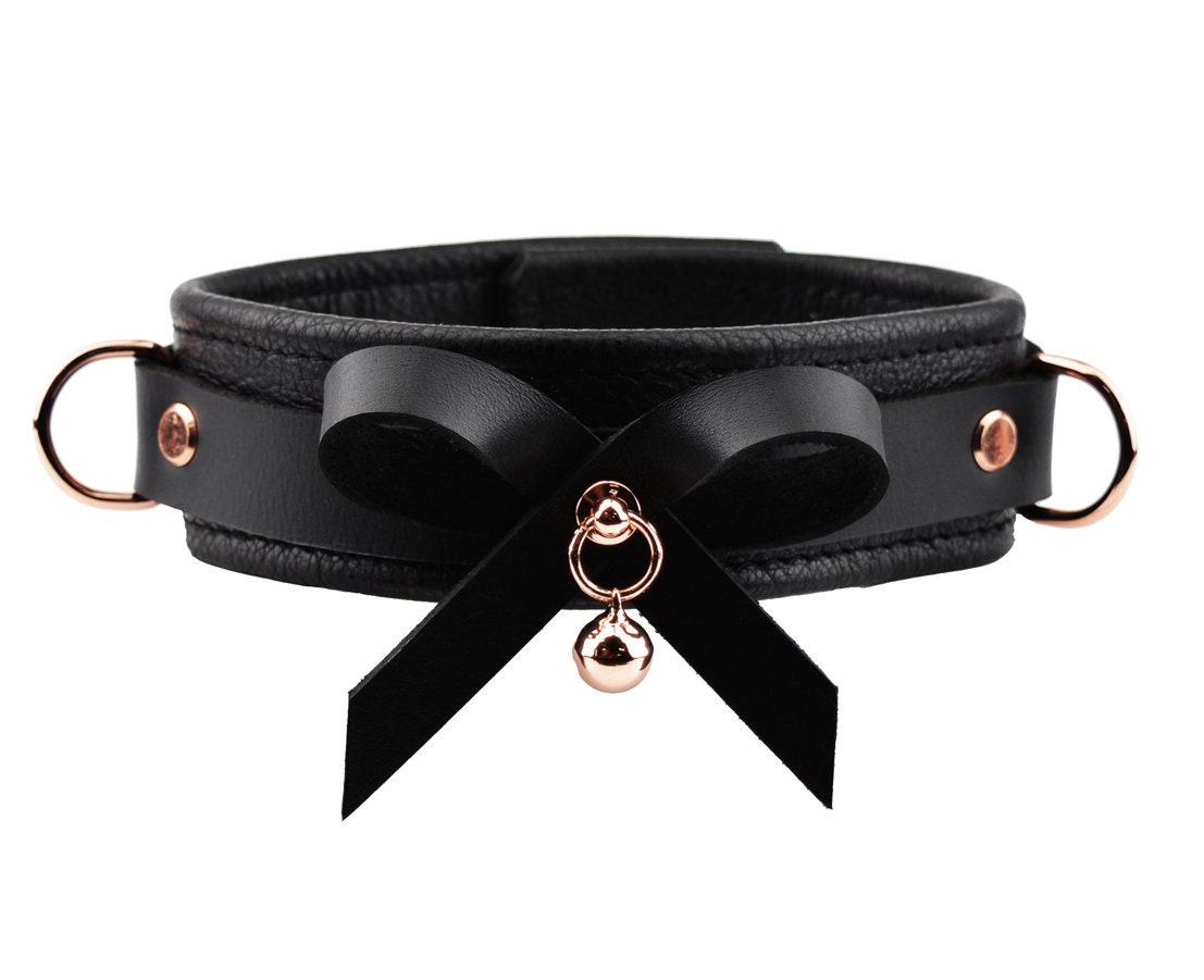 Premium BDSM Red Leather Bow Collar & Leash With Custom Engraved Gold  Pendant Handcrafted Col49rdgldpd 
