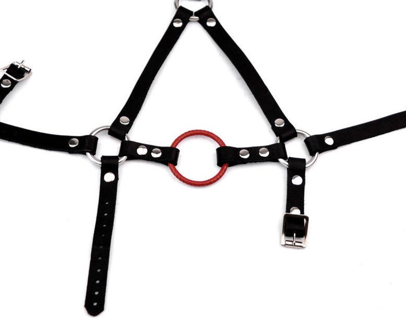 Bondage BDSM Leather Ring Gag Head Harness Strict Head Harness Etsy