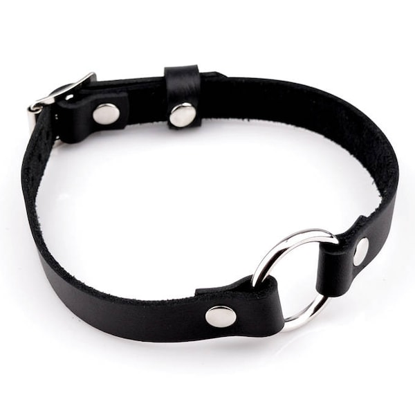 Leather Collar Men Etsy