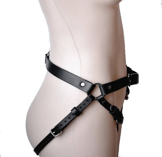 PREMIUM Heavy Duty Handcrafted Restraint Leather Harness Har17Blk