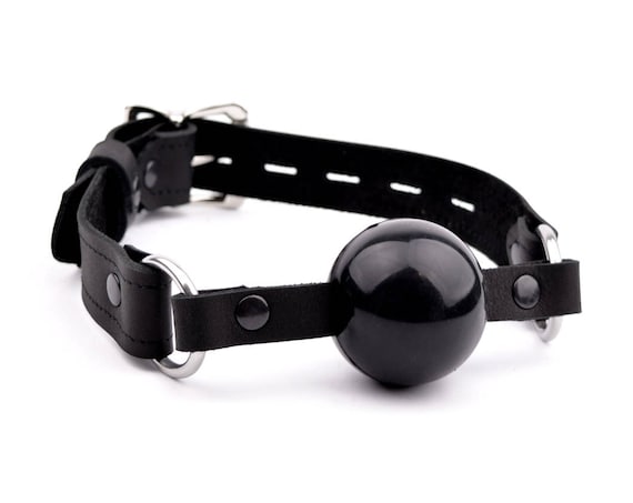 Bondage Leather Ball Gag Ballgag Black Premium Quality Etsy