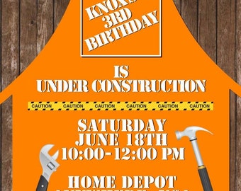Home Depot Birthday Invitation