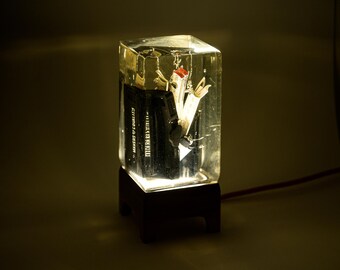 Custom Epoxy Resin Lamp | Encapsulated Keepsakes, Unique LED Desk Light