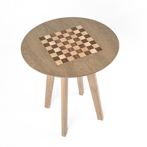 Oak Chess Table | Modern Chess Table | Natural Wood | ChessBoard