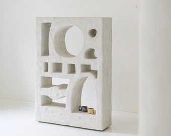 Estantería portátil mediterránea / Madera contrachapada y yeso