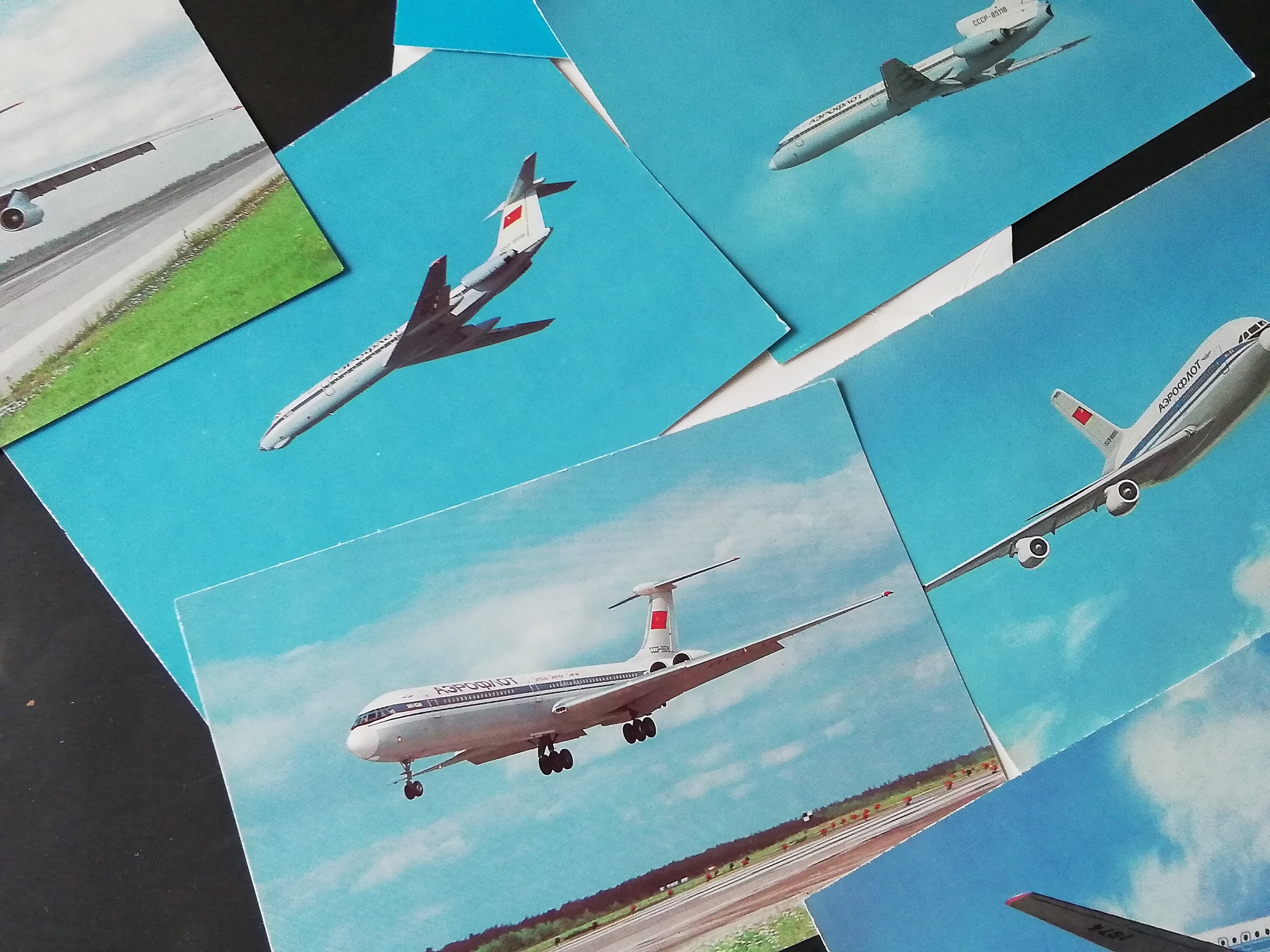 ビンテージ ソ連 飛行機 ポストカード コレクション: 懐かしい航空記念