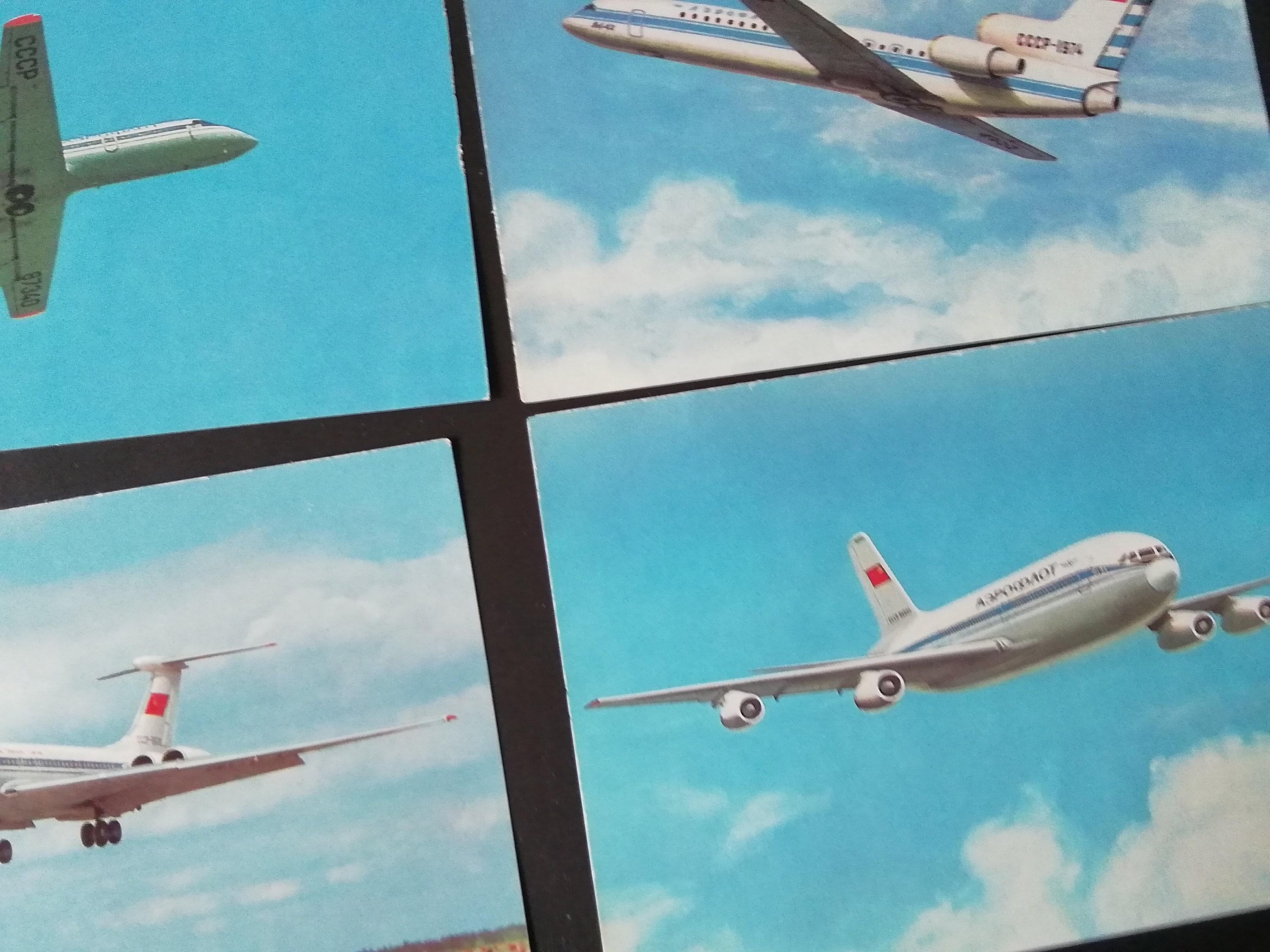 ビンテージ ソ連 飛行機 ポストカード コレクション: 懐かしい航空記念
