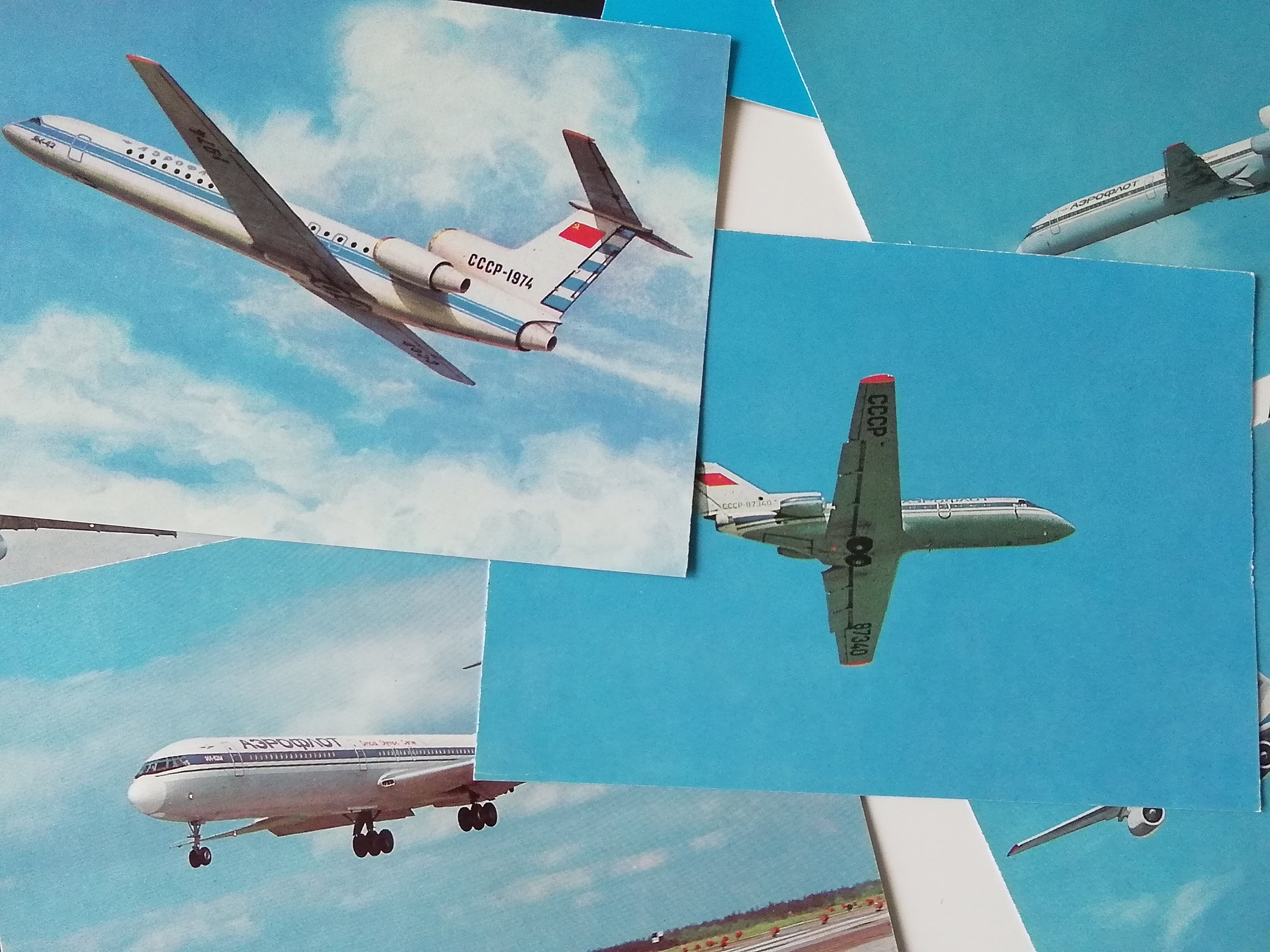 ビンテージ ソ連 飛行機 ポストカード コレクション: 懐かしい航空