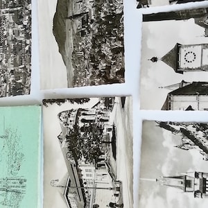Conjunto de postales vintage de Suiza - Friburgo de Brisgovia, década de 1950 - 12 postales en blanco y negro, recuerdos de viajes retro - Editorial Verlog Karl Alber