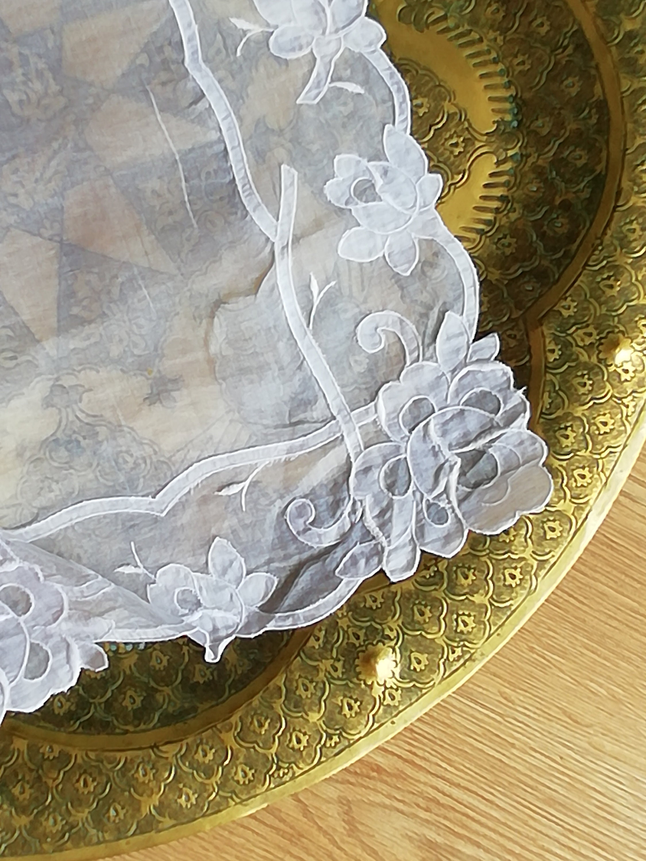 Old Madeira Island Embroidery Organdy Board Cloth. Shabby Chic - Etsy